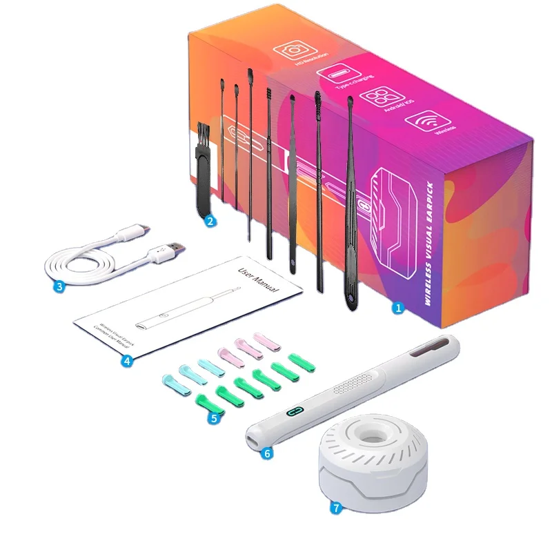 Smart visual ear scoop Mobile video spoon Clean the ear canal thoroughly daily Adults digital Earwax remover camera Ear pick pro