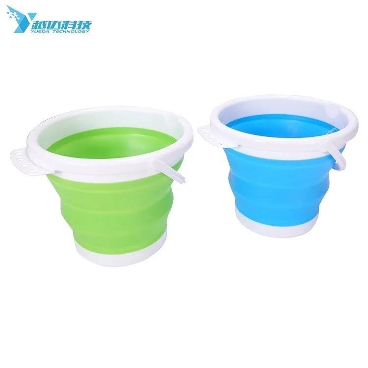 
Plastic Folding Bucket Folding Beach Bucket Toy Folding Foot Bath Bucket 
