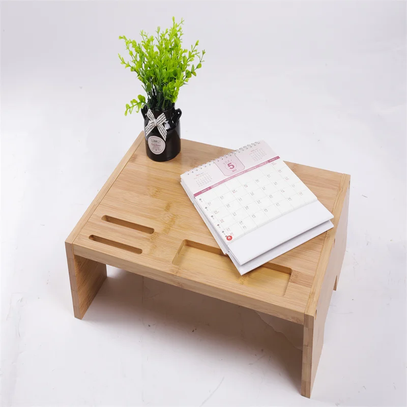 
Premium 100% Bamboo Computer Desk Laptop Desk Organizer in Office 