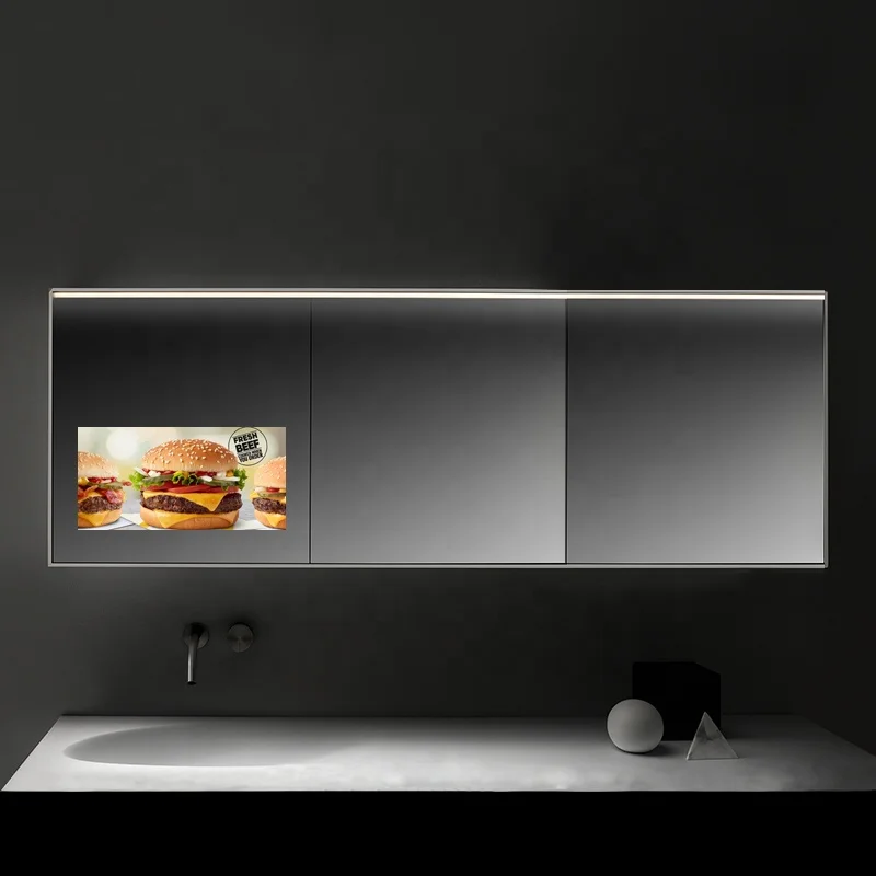 15 19 22 inch Waterproof digital LED/LCD Kitchen magic mirror TV with touch screen