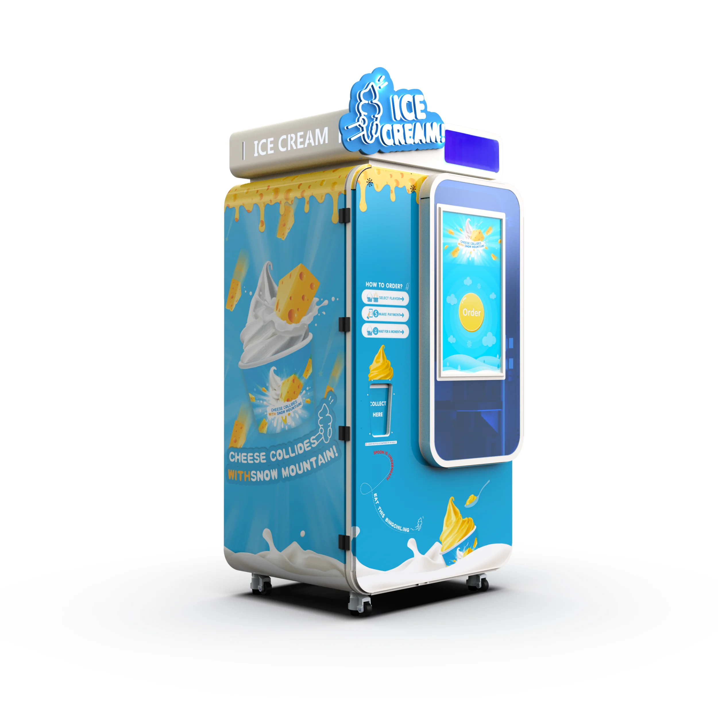 Заводская оптовая продажа лучшая машина для мороженого softy 220 В порошок торговый автомат