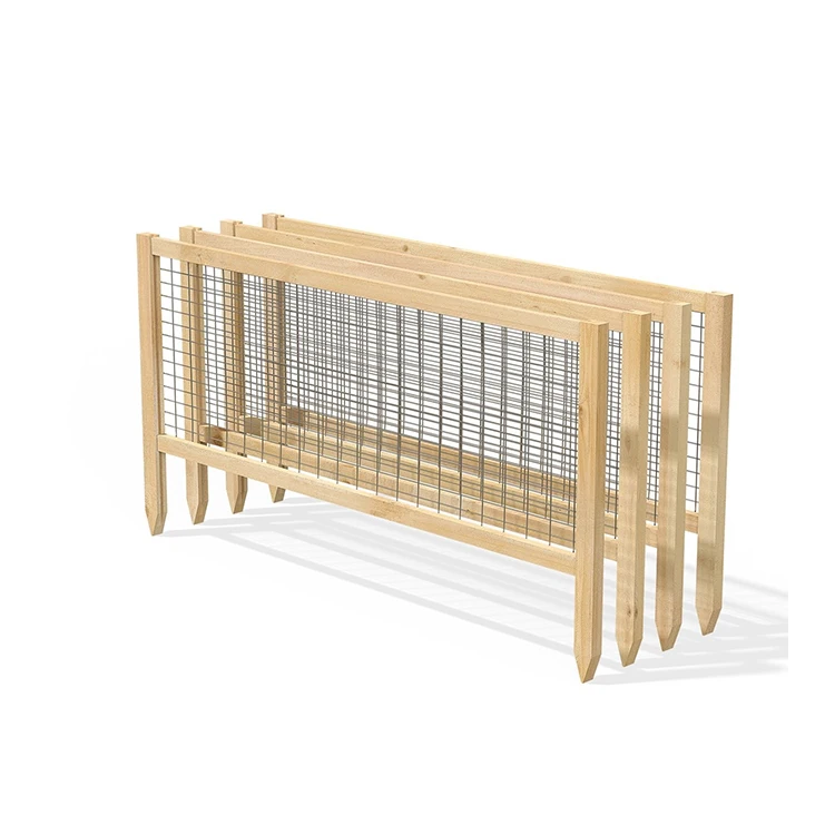 16 in x 48 in Solid Pine Wood Raised Garden Bed,Robust Free Standing Planter Box With Trellis