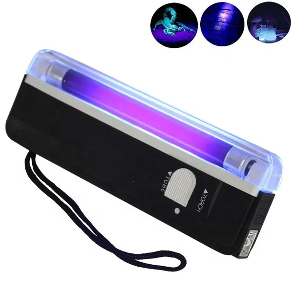 
2 in1 Hand Held UV Blacklight Portable UV Light Currency Money Detector 