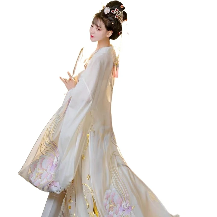 Chinese traditional costume hanfu Costume of ancient TV series Art photography Stage show Fairy clothing