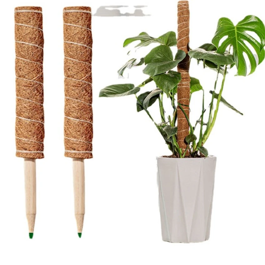 12/14/16 inches Coir Totem Pole, Coir Moss Stick Coir Moss Totem Coconut Sticks for Plant Support Extension