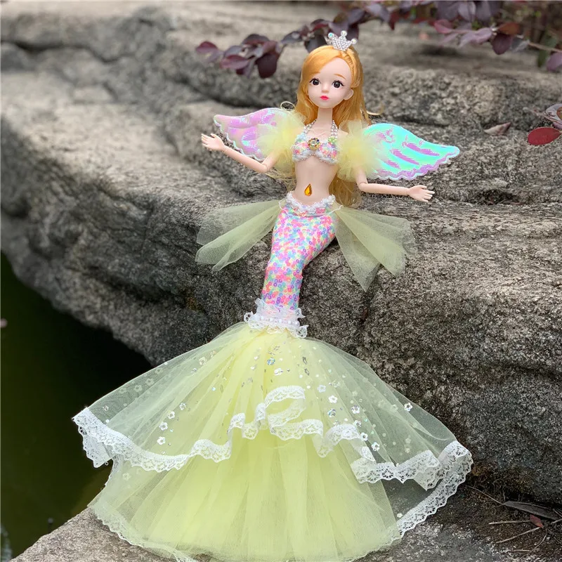 Mermaid Doll Girl Toy Princess Kids Birthday Gift Doll Game Play Wedding Mermaid Costume Girl Princess Toys