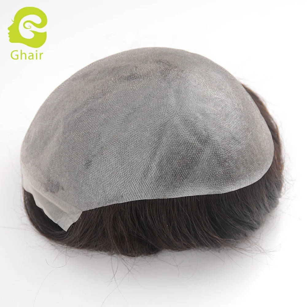 Ready to Ship PU Unprocessed Human Hair System Vloop Man Toupees Prices with Black Hair