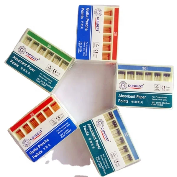 CE Approved Best seller GAPADENT Accessory Gutta Percha Points/ dental Gutta percha points