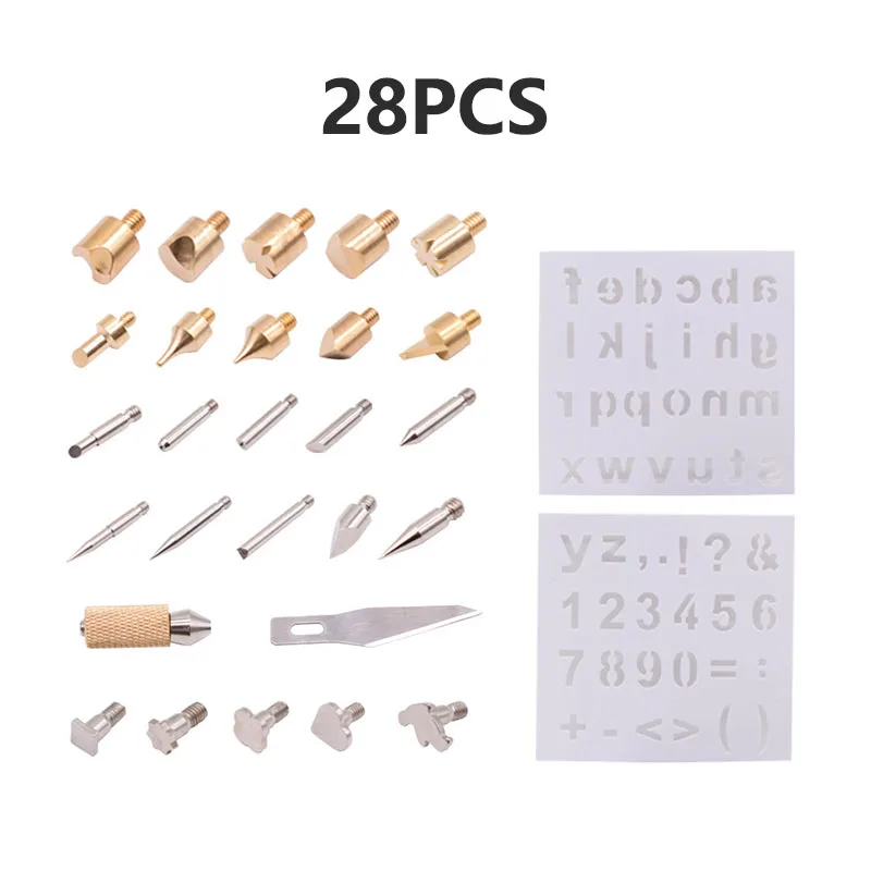 Ironing Iron Pyrography Kit 28 wood burning and welding tip kit tools