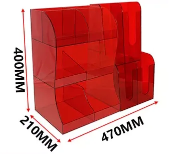 Custom size colorful Neno Custom size Clear transparent  Acrylic Book Display Storage Rack Shelf for desktop