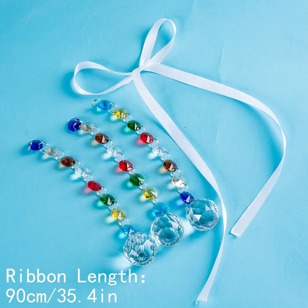 Crystal  Hanging Crystals for Windows Chakra Crystals Ornament Pendant Prisms Ball Garden Sun Light Catchers