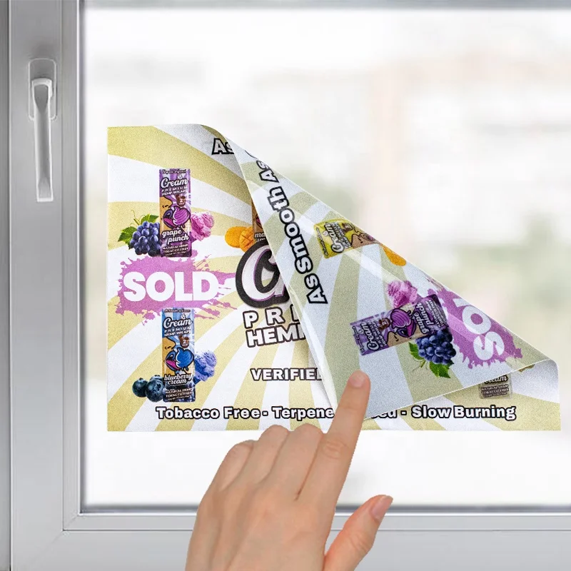 Наклейка с двумя боковыми виниловыми окнами статическая Съемная наклейка для внутреннего или наружного использования