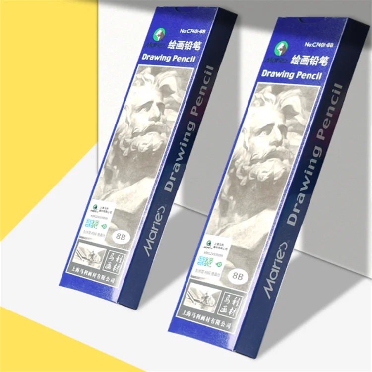 Maries charcoal pencil artist drawing pencil professional 2H HB B 2B 3B 4B 5B 6B 8B 10B 12B  C7401