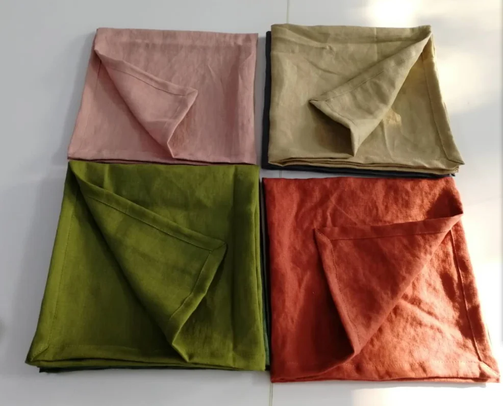 2021 popular high quality table linen napkins wedding napkins with stone washing