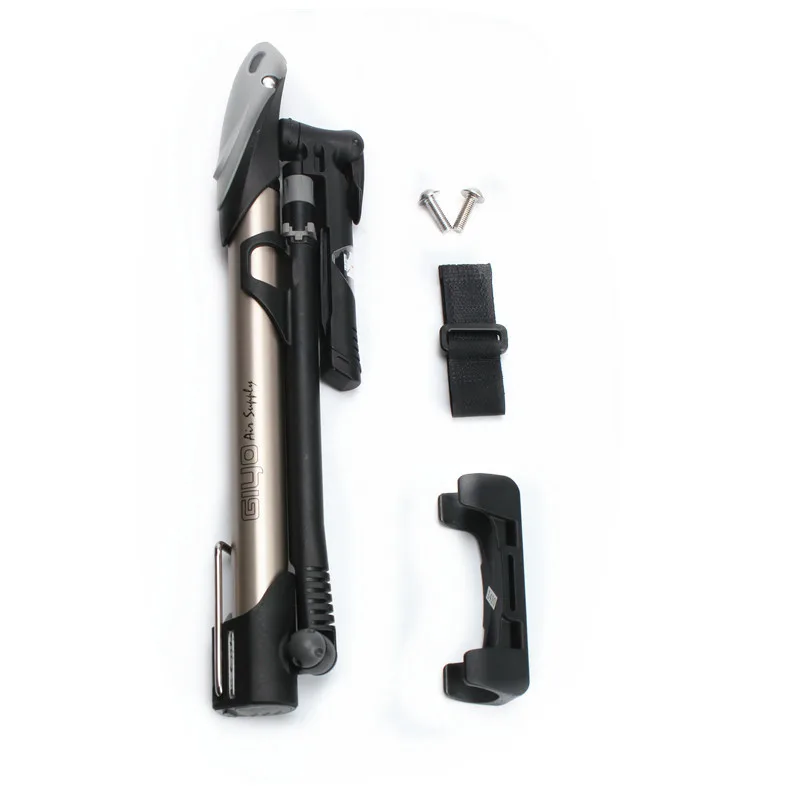 Giyo GM71 Clever Valve High Pressure Bike Pumps Bike mini air pumps With Soft Hose&Gauge PRESTA AND SCHRADER Bicycle Hand Pumps