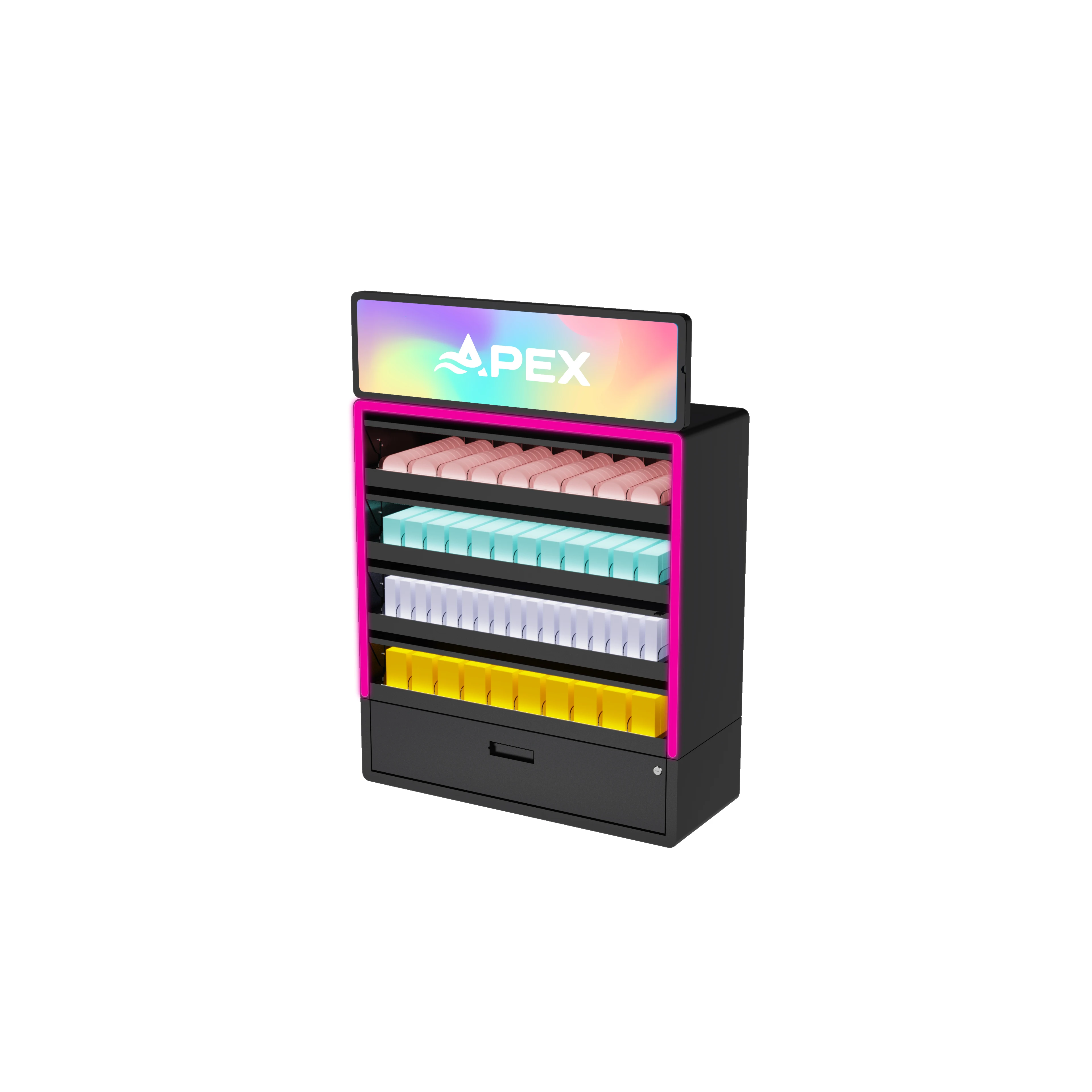 APEX Countertop Acrylic Retail Rack Smoke Shop Acrylic Smokeless Tobacco Displays