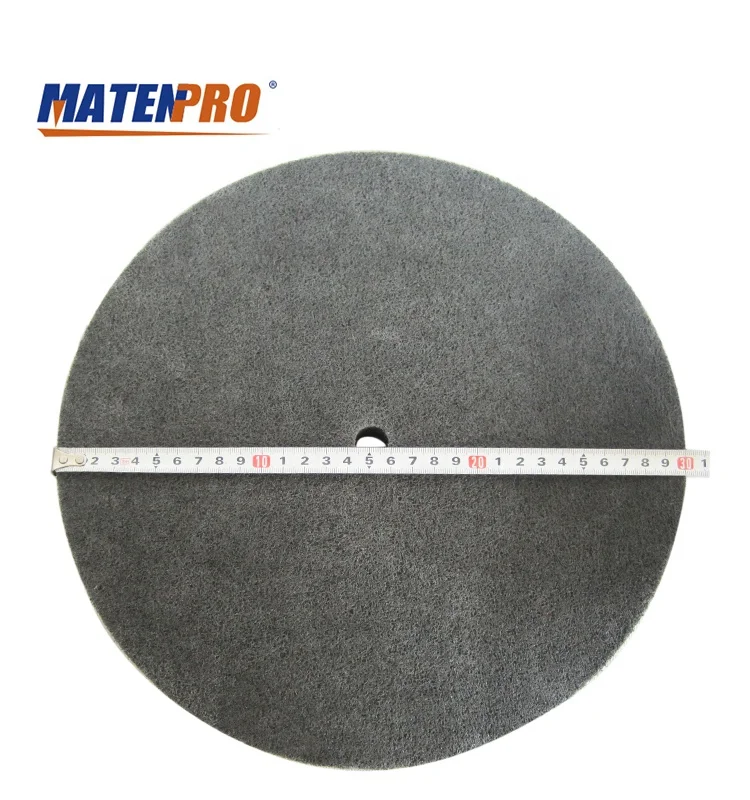 
12 inch Non woven Matt Polishing Wheels , Fast Heat Dispelling, No Black Discoloration, Abrasion-resistant 