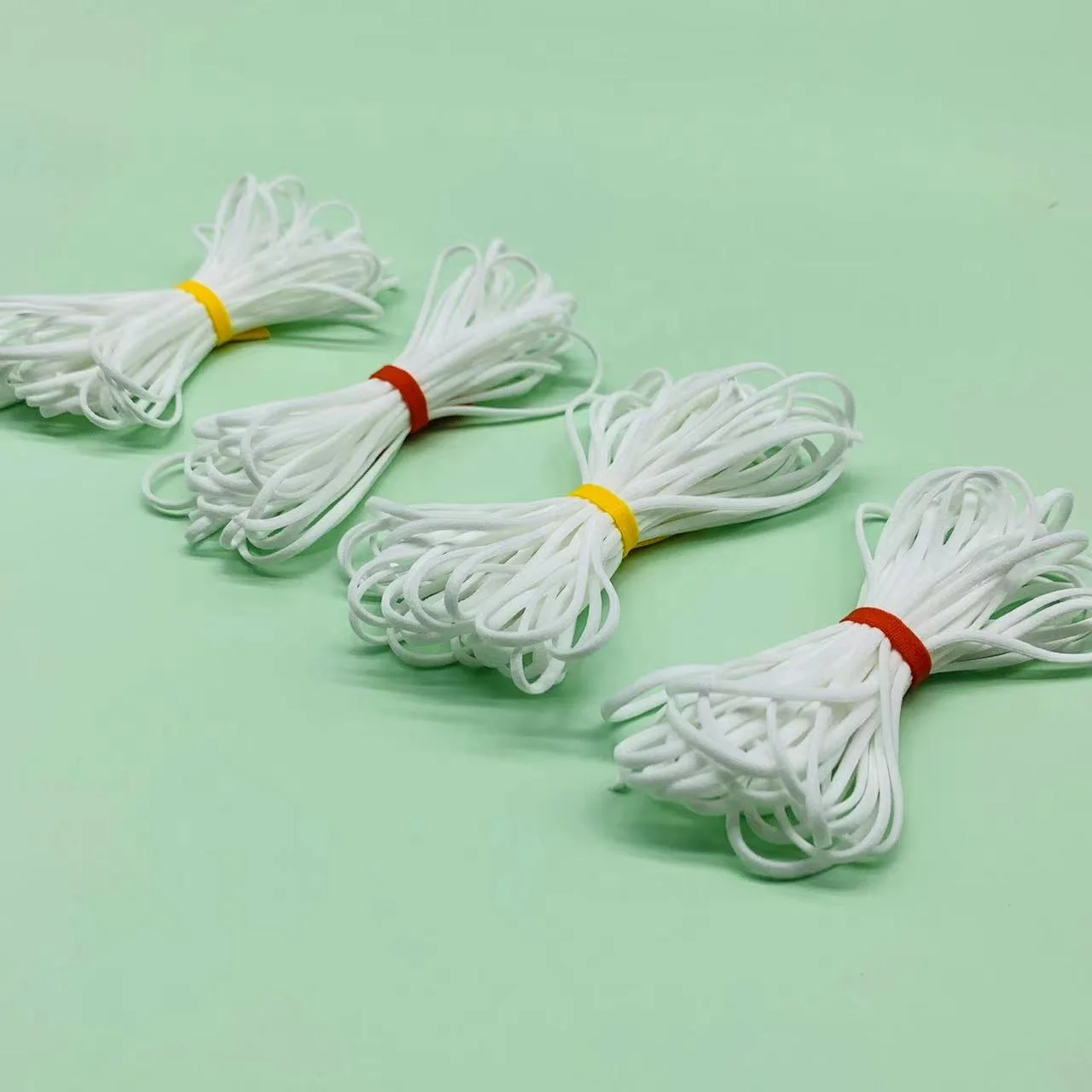 Производитель мягких эластичных ушных петель 3,5 мм 5 мм из полиэстера и спандекса для N95 KF94 или одноразовой маски лица