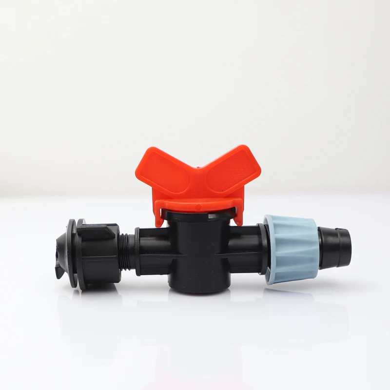 16MM Plastic Pipe Fittings Drip Tape Connectors Mini Drip Irrigation Valves For Agricultural Irrigation