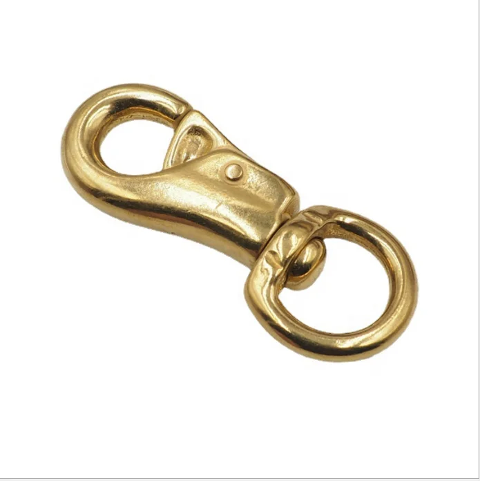 Heavy duty solid brass bull snap hook clip for large breed horse riding gear saddlery