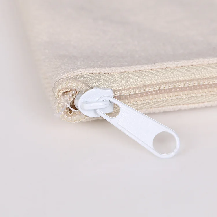 Factory Raw Cotton Quality Promotional Makeup pouch bag Custom Printed Tote Zipper Cotton Canvas Bag