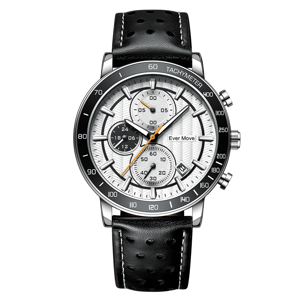 ODM Silicon Band Waterproof Sports Watch Luxury Japan Quartz Chronograph Movement Mens Watches in Wristwatches