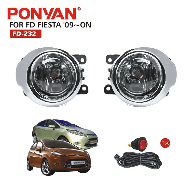Для 2009-2010 Ford прозрачные линзы передний бампер противотуманные фары + рамка переключатель