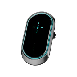 15W magsafe magnetic car mount holder wireless charging with breathing light suction power catch 1.5KG weight car phone holder
