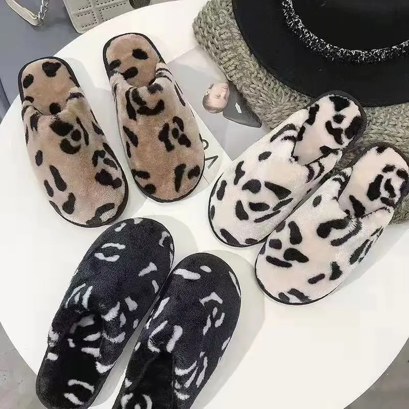 2023 New home soft-soled slippers with velvet to keep warm in winter Mao Mao shoes fashion casual cotton shoes beauty