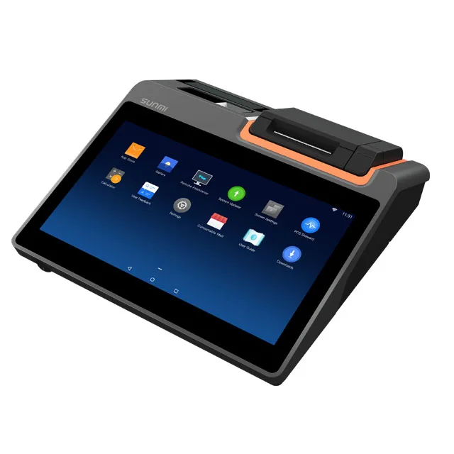 
All in one portable Sunmi OS android system mini pos 80 printer thermal driver touch screen monitor for supermarket 