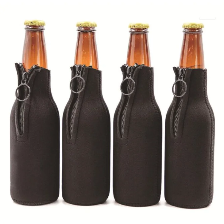 Custom Neoprene Insulated Tote Freezer Leather Fabric Bottle Wine Bag