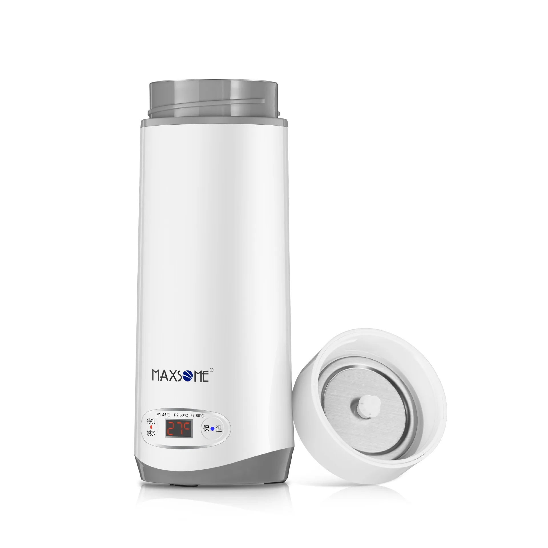 220V 304 Stainless Steel Heating Cup Kettle Hot Water Heater Bottle Portable Travel Electric Cup