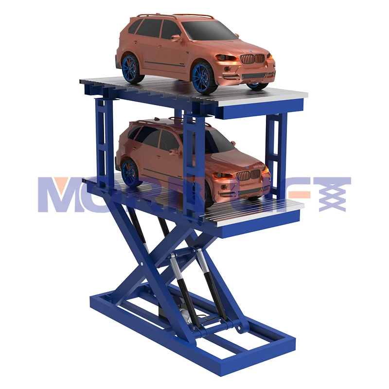 Утро гидравлический 2х стоечный уровень гаражный автомобильный подъемник платформы стол парковочный подъемный механизм автомобильный ножничный Лифт double deck ножничный подъёмник автомобиля