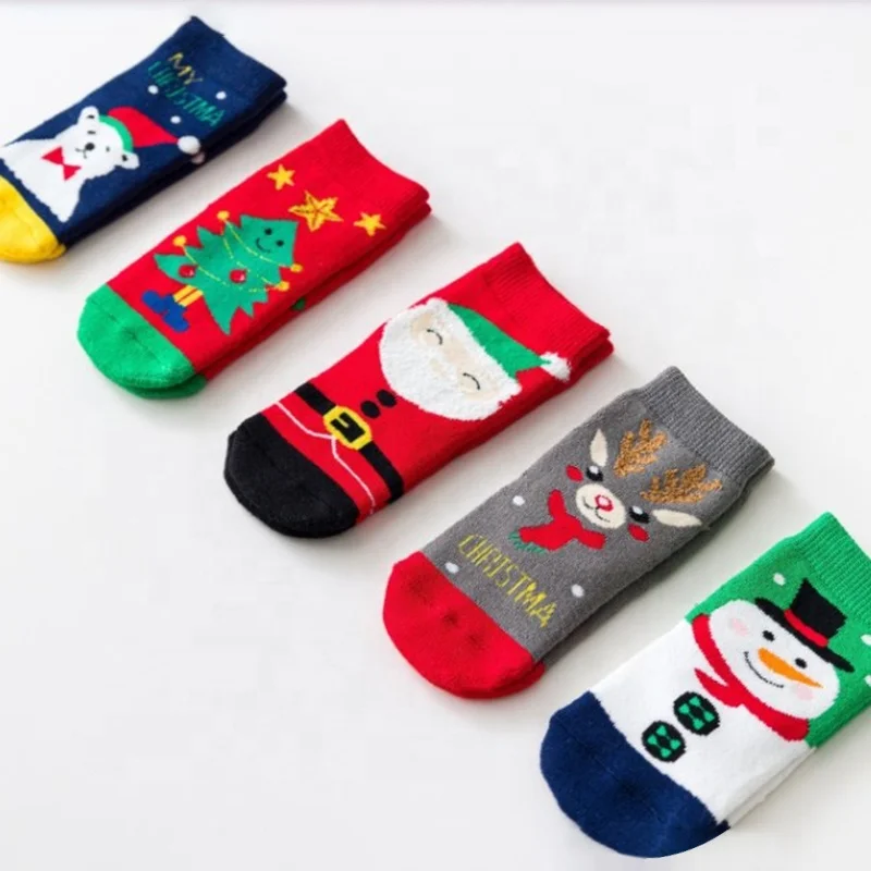 Baby Socks Cute Warm Xmas Decoration Terry Thick Gift Set 5pack School Children Winter Christmas Cmax Kids Socks