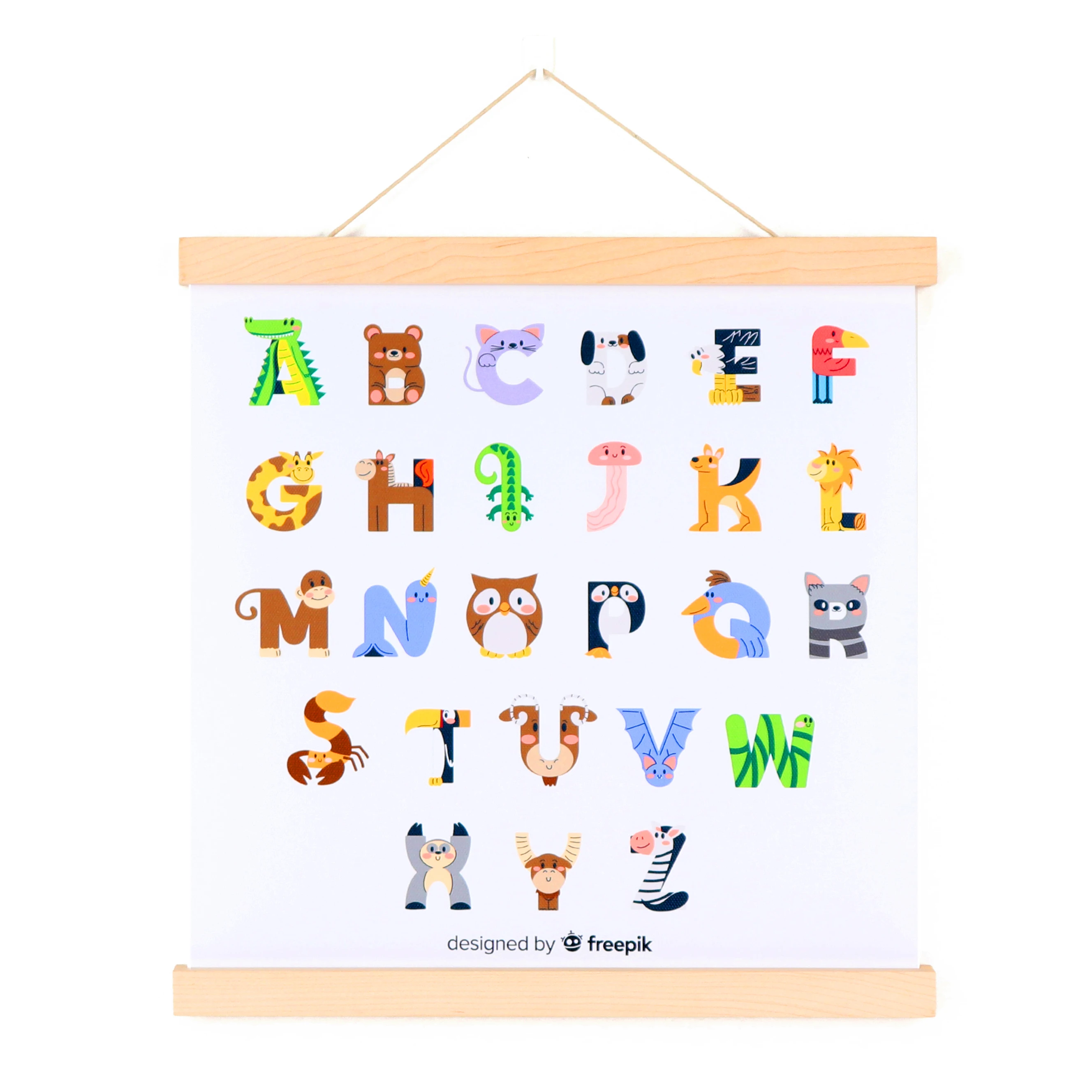 Kids educational alphabet poster learning animal traffic electronic ABC wall chart for toddlers