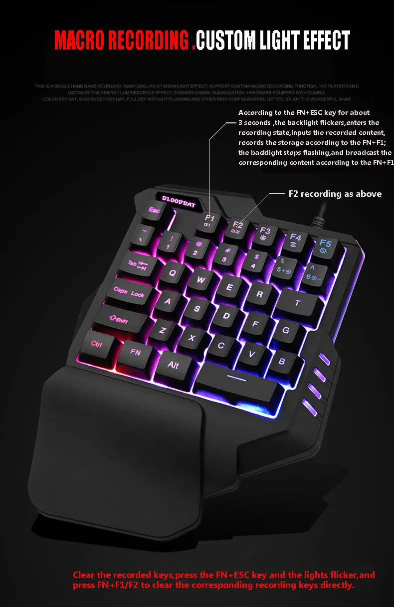 OEM one-handed gaming waterproof mechanical keyboard suitable for Xbox Ps5 PS4 keyboard mouse combo for mobile phone
