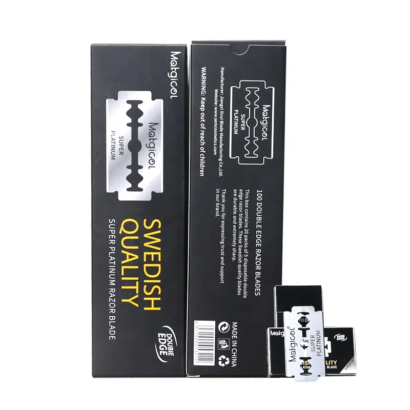 Sweden Stainless Steel Disposable Safety Hair Barber Shaving Double Edge Razor Blades