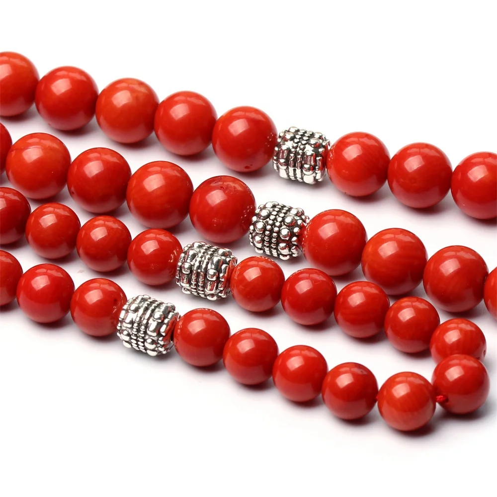 Saudi Arabia Style 33 Beads High Grade Natural Orange Coral Stone 8mm 10mm Islamic Tasbih Prayer Beads Muslim Rosary Misbaha
