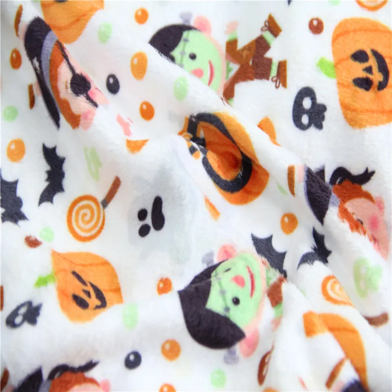 Digital printing 280gsm thick printed minky fabric for baby shoes