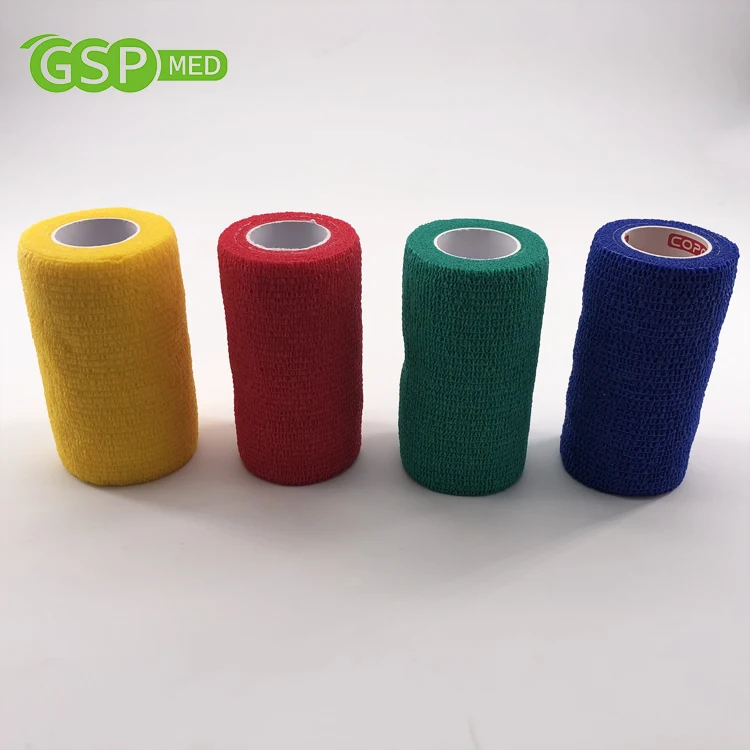 
10cm*4.5m latex free non-woven self adherent cohesive bandage for horse 