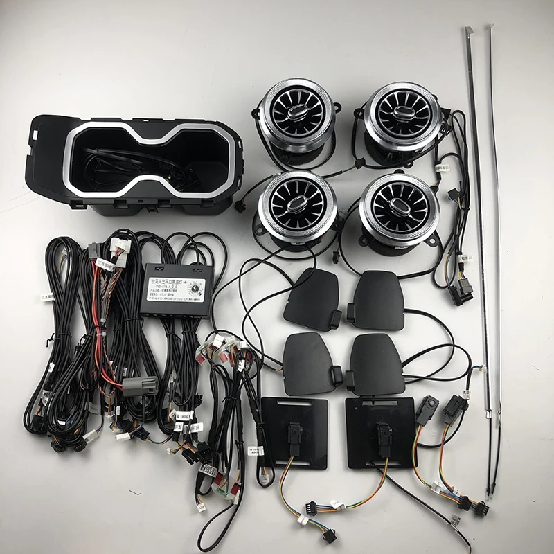 LED Ambient Light For jeep Wrangler JL 2018-2020 Turbine led air vent outlet inlet center console lamp front air condition vent