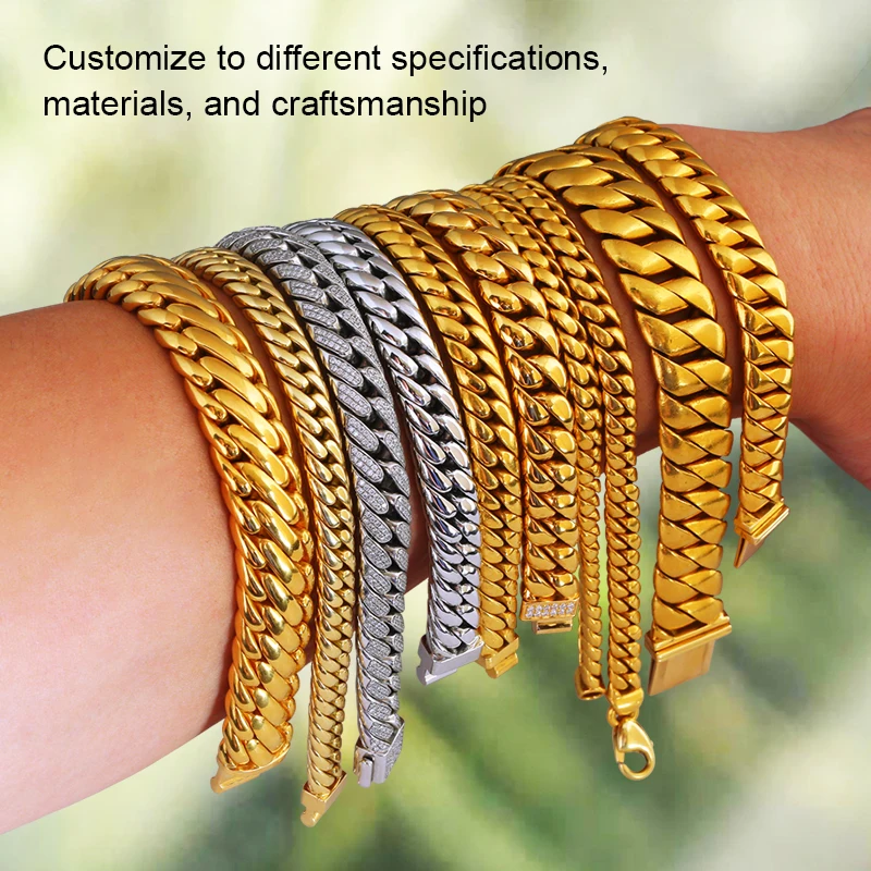 Custom 925 Sterling Silver Cuban Bracelet for Men Hip Hop Punk Fashion Jewelry with Personality Trend Silver Bangles