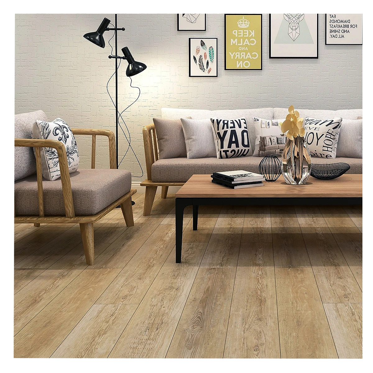 Embossed Texture PVC vinylux Plastic Vinyl Tiles SPC Flooring