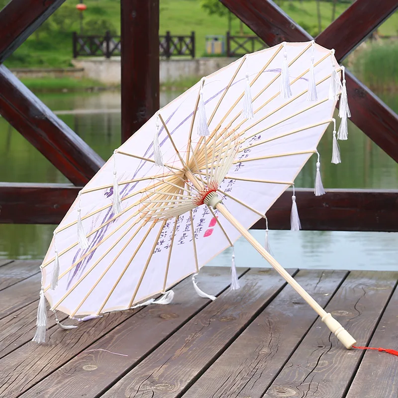 Chinese Vintage OEM Fashion Parasols Outdoor Print Design Sun Paper Umbrella For Show