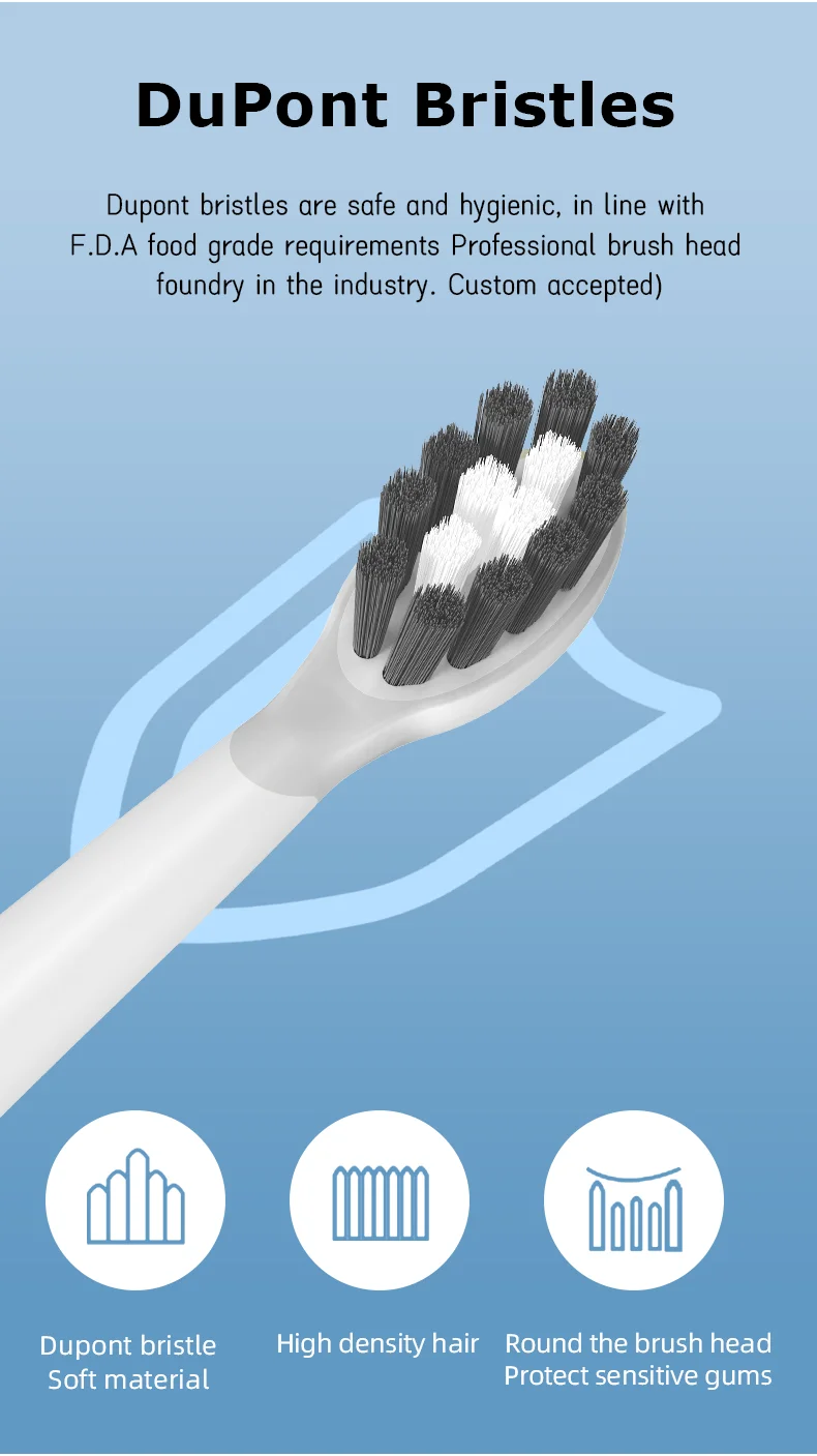 comfortable deep teeth cleaning mini brush head protect gums electric sonic toothbrush
