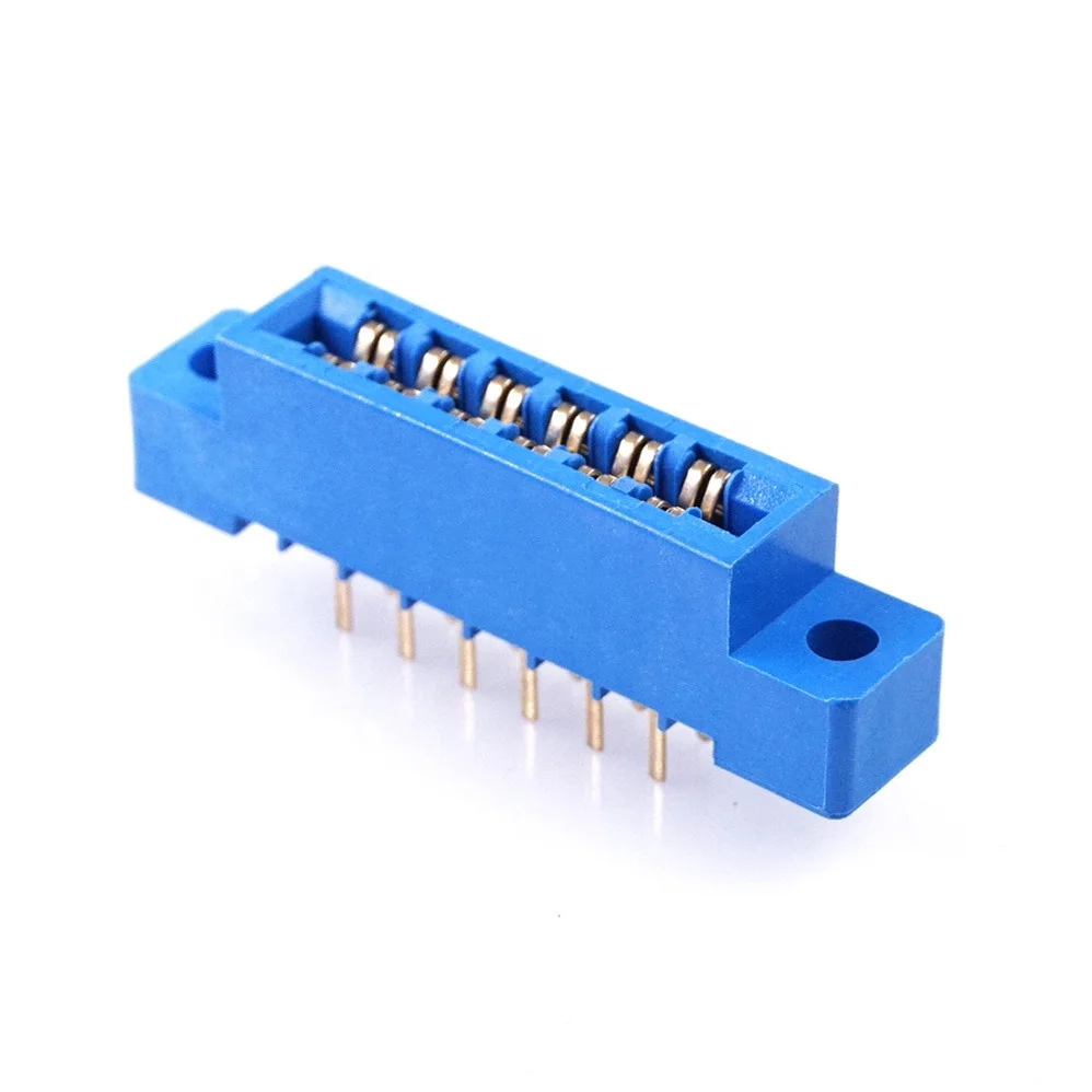 Коннектор для кромки карты 3 96 мм Шаг слот 12 штырьков печатная плата Золотая отверстие сквозных отверстий фланцевое крепление панели два ряда
