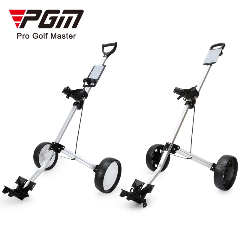 PGM QC002-1 golf buggy push outdoor caddy golf push trolley 2 wheel foldable golf trolley