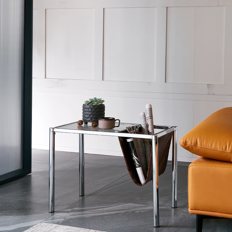 CHANGHONG Glass Home Furniture Living Room Magazine Coffee Table Metal Frame Legs Light Small Sofa Side Table