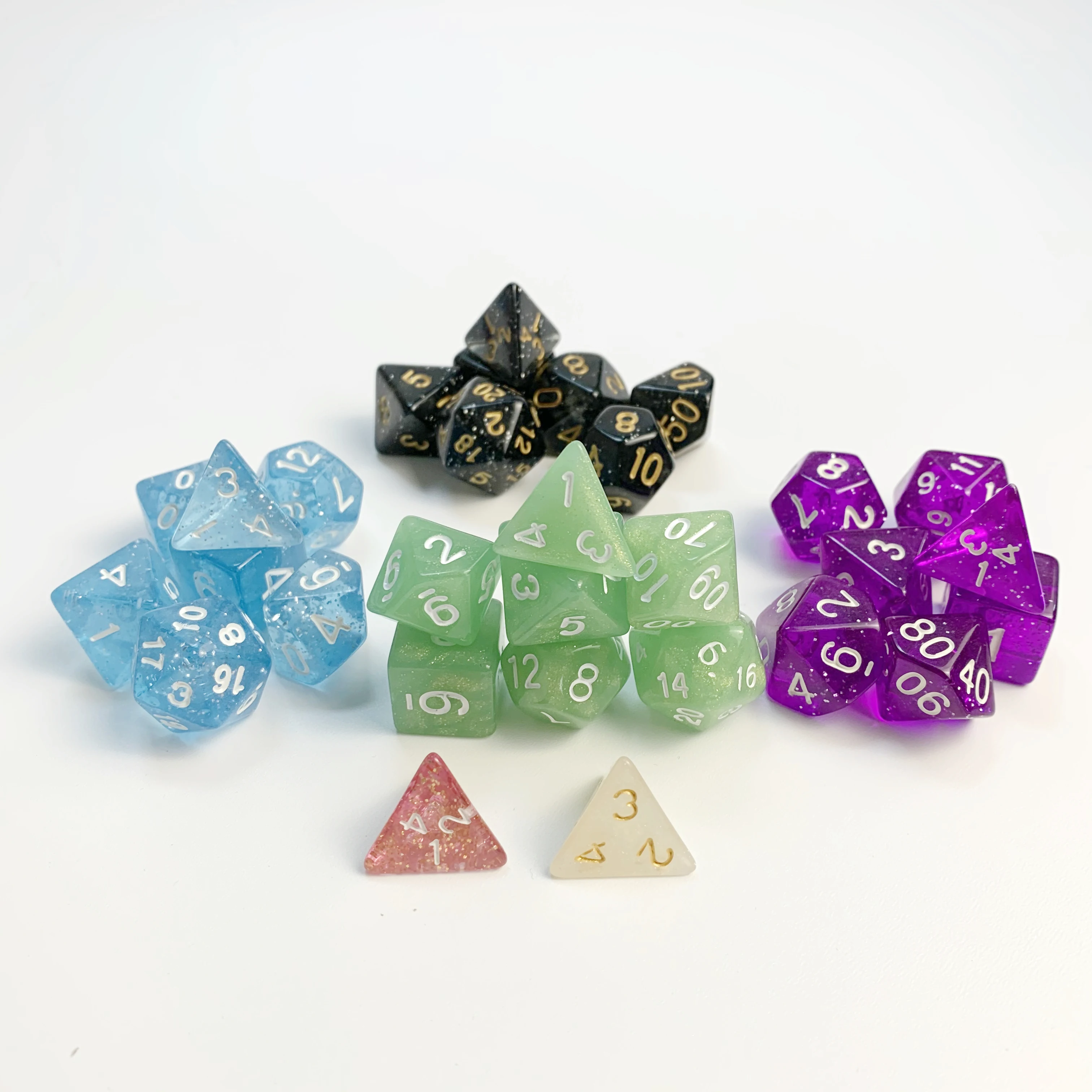  Дешевая акриловая пластиковая прозрачная двойная цветная TRPG 7 шт. в комплекте многогранные 20 Двусторонняя лица не беспокоить» жемчужного цвета Звездный цвет пластиковые игральные