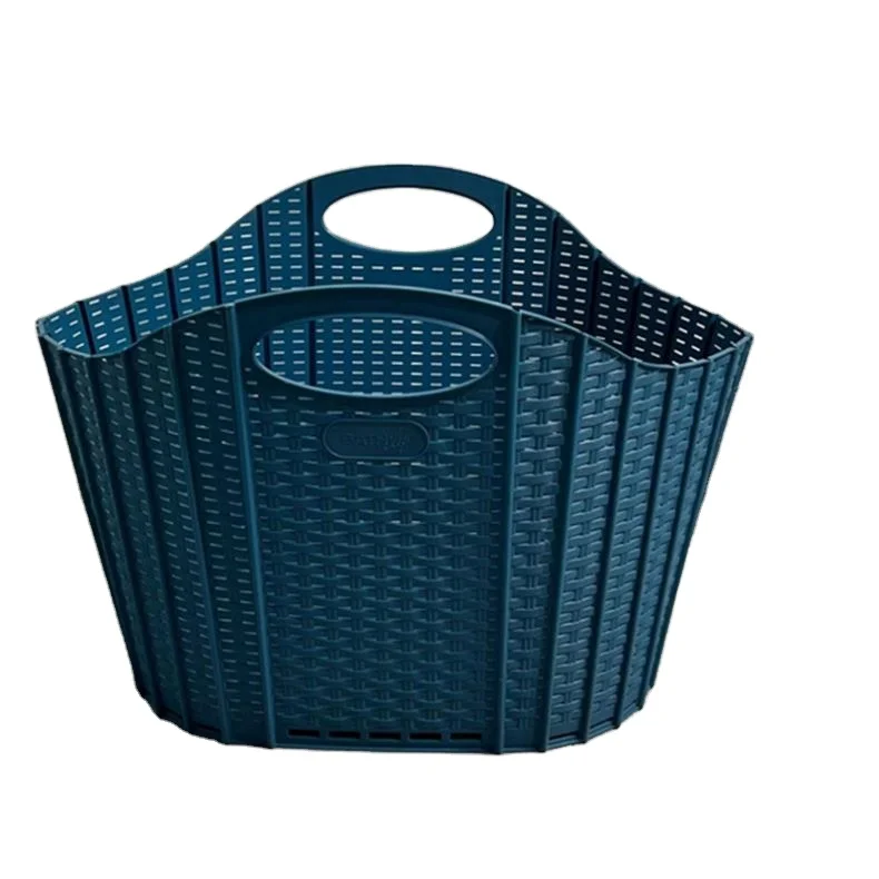 Hot Sell Folding Plastic Laundry Hamper Basket